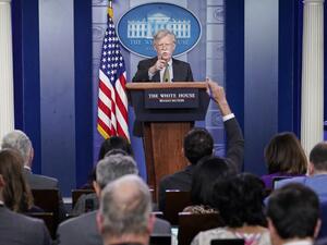 US National Security Advisor John Bolton speaks during a briefing in the Brady Briefing Room of the White House in Washington, DC on October 3, 2018. (Mandel NGAN / AFP)