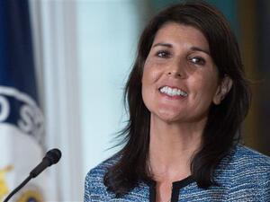 U.S. Ambassador to the United Nation Nikki Haley at the US Department of State in Washington DC on June 19, 2018. (Photo/ AFP)