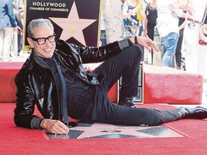 Jeff Goldblum, who has been in some of the biggest blockbusters in history, received the 2,638th star on Hollywood’s Walk of Fame. (AFP/ File)