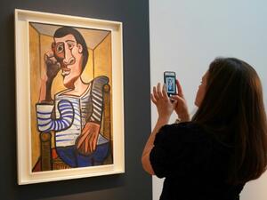 Christie's said that Le Marin painting by Spanish artist Pablo Picasso was damaged during the preparation of the auction. (AFP/ File Photo)