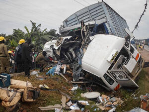 Nearly 60,000 pounds of beer spilled in the truck crash. (AFP/ File Photo)