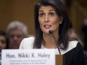 US Ambassador Nikki Haley stated that new sanctions will be imposed on Russia for enabling its ally the Syrian regime to continue using chemical weapons. (AFP/ File Photo)