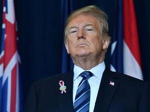 US President Donald Trump arrives on September 11, 2018, to speak at the site of a new memorial in Shanksville, Pennsylvania. (AFP/ File)