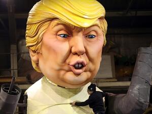 Giant figure depicting U.S. President Donald Trump,  Nice Carnival, France (Valery Hache/AFP)
