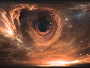 360 degree massive black hole panorama, equirectangular projection, environment map. (Shutterstock/ File)