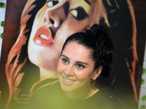 Egyptian actress Yasmin Raeis speaks during an AFP interview in the capital Cairo, on March 1, 2018.
 (Source: MOHAMED EL-SHAHED - AFP)