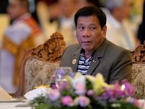 'I will eat you alive,' Philippine President Rodrigo Duterte told terrorists during an address to the Filipino community in Laos in September 2016. (AFP/Ye Aung) 'I will eat you alive,' Philippine President Rodrigo Duterte told terrorists during an address to the Filipino community in Laos in September 2016. (AFP/Ye Aung)