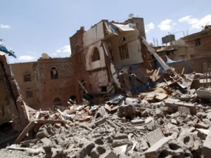 The site of an airstrike in Yemen's capital, Sanaa. (AFP/File)