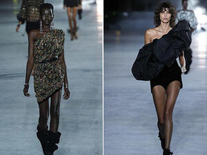 عرض  سان لوران لربيع وصيف 2018 في أسبوع الموضة في باريس
