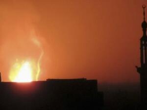 An alleged "terrorist" attack on a gas pipeline left Damascus in a blackout late Wednesday (Reuters)