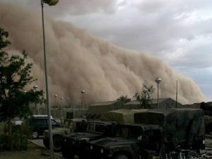 الكويت تشهد اسوأ عاصفة رملية