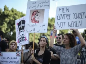 Women in Egypt protest for women's rights (AFP)