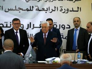 Palestinian Authority president Mahmud Abbas attends a meeting with the Revolutionary Council of the ruling Fatah party. (AFP/ File)
