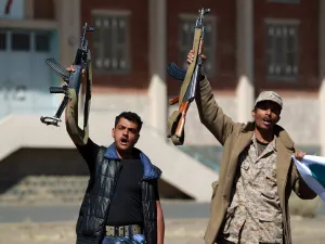 Pro-Houthi militants seized state institutions in the city of Aden. (AFP/File)