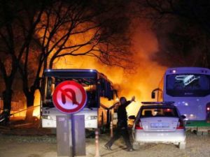 موقع الهجوم الانتحاري في انقرة