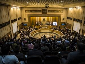 A general view shows Arab foreign ministers during a meeting to elect a new secretary general of the Arab League in the Egyptian capital Cairo, on March 10, 2016. (AFP/Khaled Desouki)