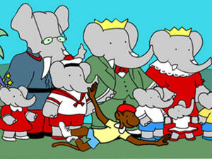 كرتون بابار الفيل 