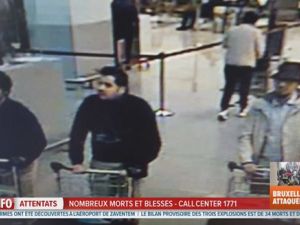 أول صورة للمشتبه بهم في تفجيرات بروكسل
