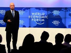 Klaus Schwab speaks during the opening session of the World Economic Forum (WEF) in Davos. (Fabrice Coffrini/ AFP) Klaus Schwab speaks during the opening session of the World Economic Forum (WEF) in Davos. (Fabrice Coffrini/ AFP)