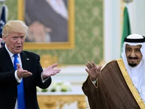 During his first trip to Saudi Arabia last year, President Donald Trump signed a $110 billion arms deal with the Saudis, with options to sell up to $350 billion over a decade (AFP/File)