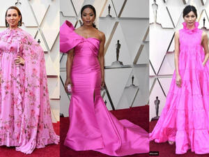 فساتين النجمات بتدرجات اللون الزهري على السجادة الحمراء في حفل الأوسكار 2019‎‎