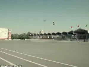 Violators in Dubai ought to be shaking in their boots, as police have introduced a new flying motorbike. (Courtesy of Hoversurf)