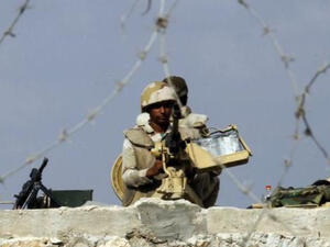 Egyptian soldier posted at Rafah near the border with Gaza. (AFP/File)