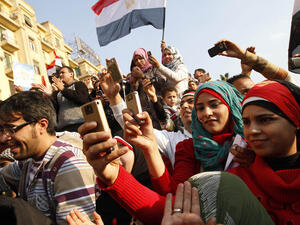 Mobile phone use is popular among Egyptians of all ages