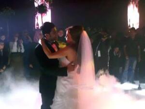 Hamaki and Nahla at wedding ceremony