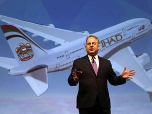 James Hogan, Etihad's President and CEO, said the carrier has done all it could to support Alitalia but is now backing off. (AFP/ Karim Sahib) James Hogan, Etihad's President and CEO, said the carrier has done all it could to support Alitalia but is now backing off. (AFP/ Karim Sahib)
