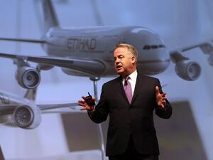 James Hogan, Etihad's current CEO, has been with the company for 10 years and will be leaving his role on July 1, 2017. (AFP/ Karim Sahib) James Hogan, Etihad's current CEO, has been with the company for 10 years and will be leaving his role on July 1, 2017. (AFP/ Karim Sahib)