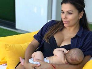 her son is nine-week old (Source: evalongoria / Instagram ) 