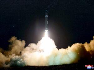 North Korea launched the Hwasong-15 ICBM on Nov. 29, and it traveled 600 miles before it broke apart in the air and landed in waters near Japan (AFP)