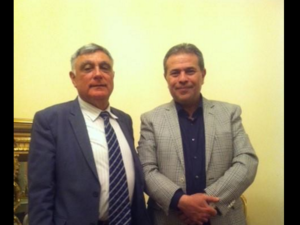 The two discussed the Israel-Palestinian conflict and a controversial dam project in Ethiopia. (Facebook)