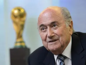 President of FIFA, Sepp Blatter, gives an interview on May 15, 2015 at the organization's headquarters in Zurich. (AFP/Fabrice Coffrini)