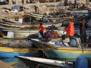 There are an estimated 4,000 fishermen in Gaza. (AFP/Said Khatib)