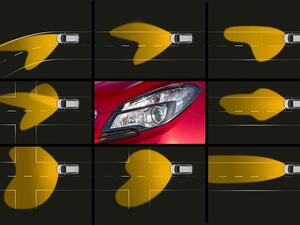 تطلق شركة أوبل على هذه التقنية الجديدة اسم"الجيل الثالث من الإضاءة المتكيفة"، حيث توفر شركة السيارات المملوكة من قبل جنرال موتورز الآن نظام إضاءة (باي زينون) وتعمل على تطوير مصابيح مصفوفة (ماتريكس) من نوع LED للأضواء الأمامية المتكيفة