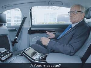 أودي تروّج لـ A8 الجديدة كلياً بإستعراض خدمة تدليك الأرجل