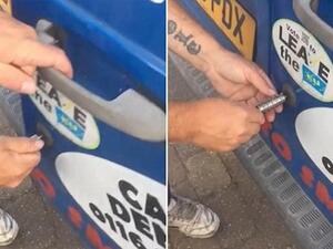 يعمل هذا المفتاح على سيارات فورد وجاغوار، وبعد أن تفتح باب السيارة، يمكن إعادة إقفالها بنفس المفتاح