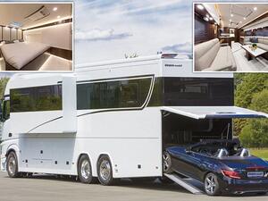 حافلة مرسيدس الجديدة منزل فخم ومرآب سيارة 