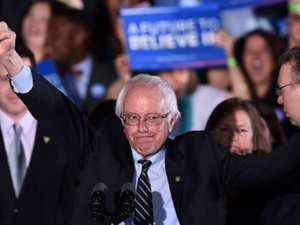 Bernie Sanders after the New Hampshire primary in Feb. 2016. (photo: AFP)
