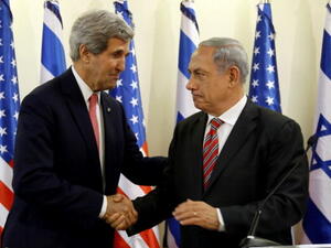 Israeli Prime Minister Benjamin Netanyahu holds a joint press conference with US Secretary Of State John Kerry on December 5, 2013 in Jerusalem, Israel. [Gali Tibbon/Getty Images]