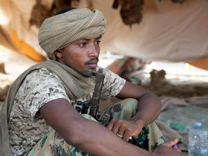 مقاتل سوداني من المشاركين في الحرب اليمنية