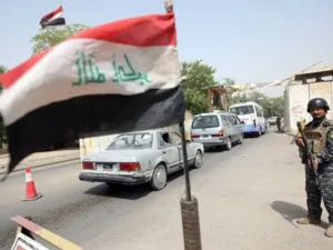 حاجز لقوات الامن العراقية قرب بغداد