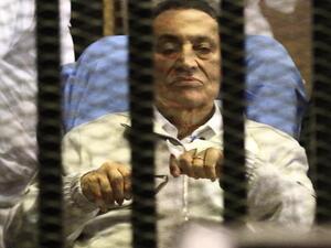 The Cairo Criminal Court on Sunday resumed its hearings for the retrial of ousted president Hosni Mubarak. [AFP]