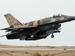 An Israeli airforce F-16 fighter plane. The Gaza Strip was targeted by overnight Israeli air force attacks early Monday, following reported rocket fire from the Palestinian territory into southern Israel. (File photo / Al Bawaba) 