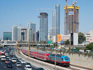 The Ayalon Highway and Red Line view over new skyscrapers in Tel Aviv, Israel on Sept. 4, 2014. (Shutterstock/Boris-B)
