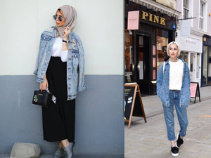 للأنثى المحجبة: سارعي لاقتناء جاكيت الجينز الطويل لتجاري الموضة