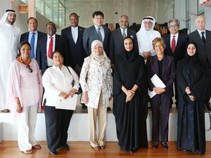 Concluding the visit, the UNESCO delegation members, who come from South Africa, El Salvador, Kenya, Malaysia, Nicaragua, Oman, Qatar, Sudan, Yemen, and Algeria, signed the Qatar Foundation Visitors Book to commemorate their visit.
