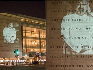 يقع المبنى المتخصص في الإعلام على بعد خطوات من مبنى الكونغرس